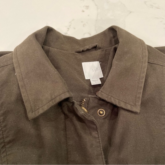 LIKE NEW! J.Jill army green lined utility jacket - Picture 8 of 14